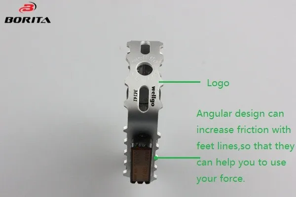 Wellgo 2DU Bearing Toe Clip System Bike Foot Pedal