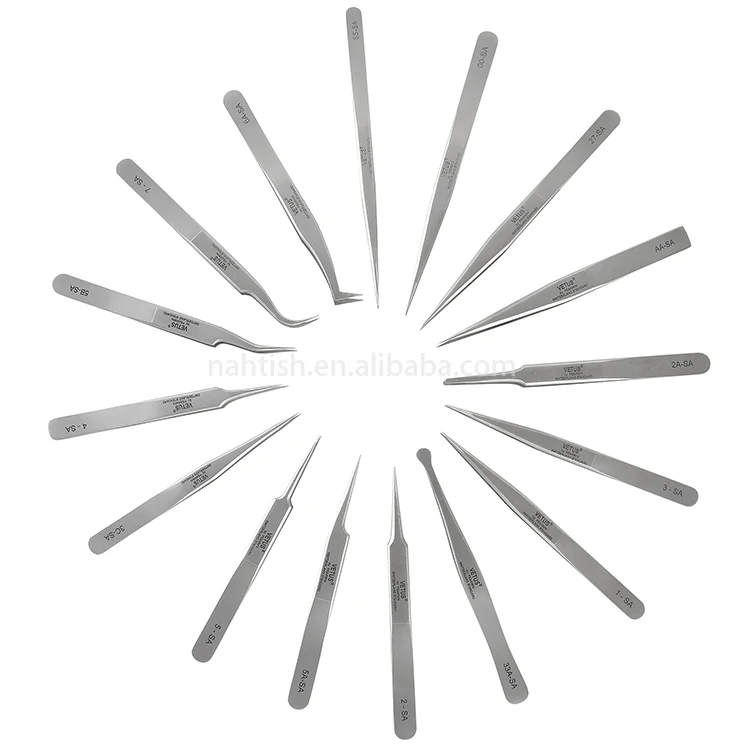
100% Genuine Vetus 5B-SA Series Ultra Precision Stainless Tweezers for Eyelash Tweezer 