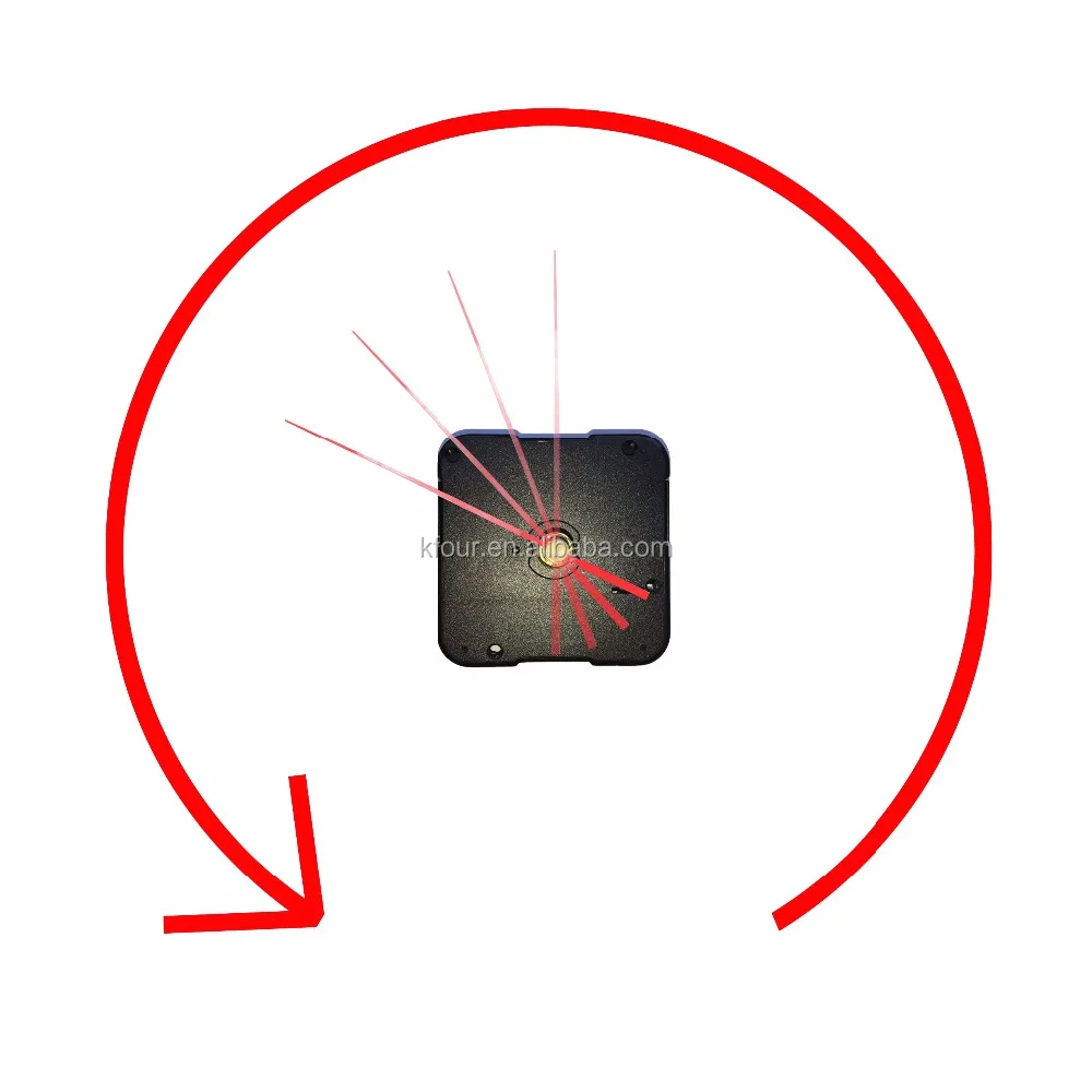Anti Clockwise / Counter Clockwise / Reverse Backwards Hands Clock Movement with AA Battery
