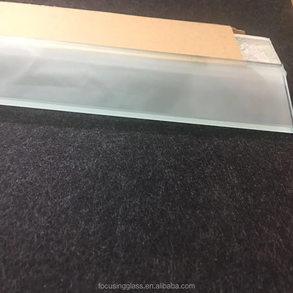 Small Size Acid Etched Normal Clear Tempered Glass Panel