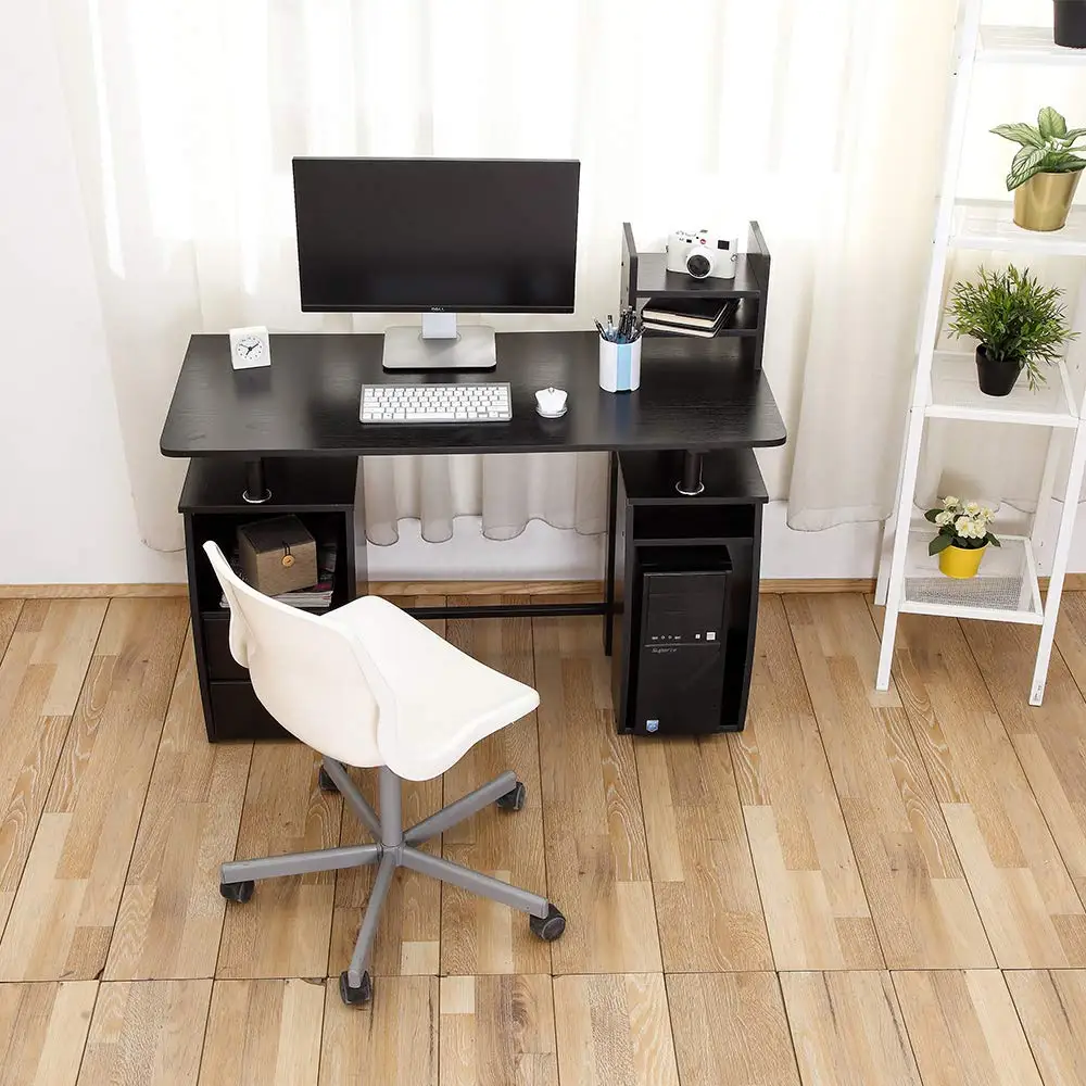 Computer Desk  Office Study Desk Computer PC Laptop Table Gaming Table with CPU Cupboard and 2 Drawers