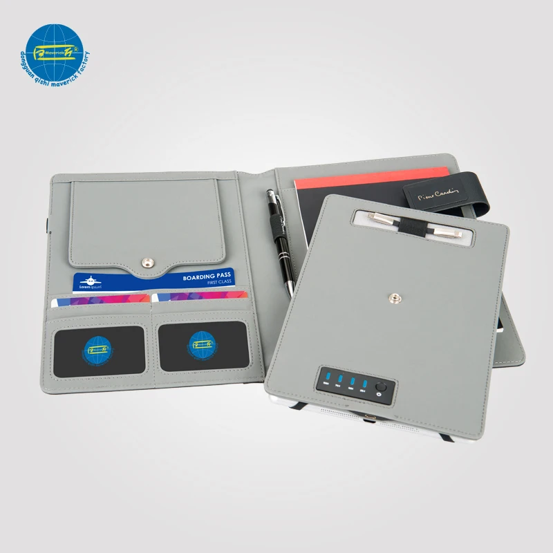 
A4 Leather Business Simple Travel Smart Protfolio with Hardcover 