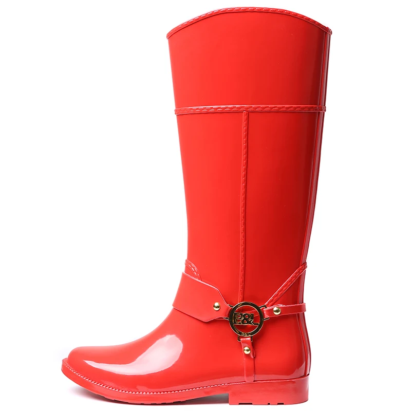 Factory Directly Custom Logo Rain Boots For Women High Heel Womens Rain Shoes