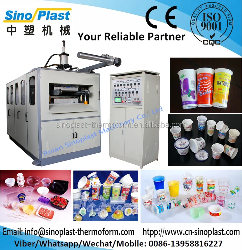 SPC-660C Automatic Plastic Cup Lid Bowl thermoforming machine,plastic cup making machine