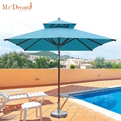 European aluminum sun umbrella promotional beach sunshade umbrella outdoor for garden and villa