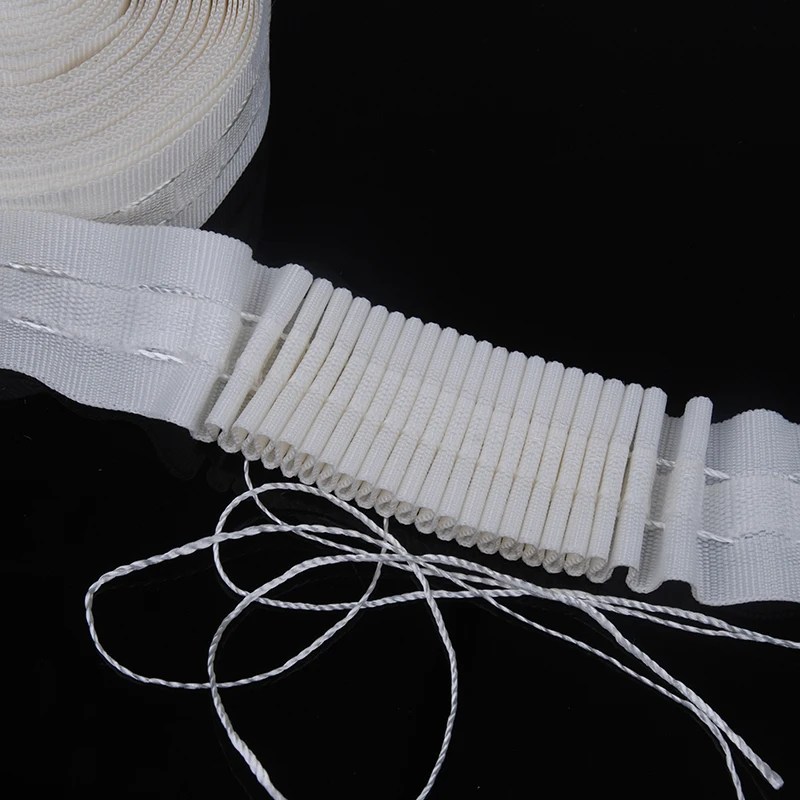 D-T0003 Polyester Curtain Tape Heading Accessories for Indoor Curtain Decoration Family Hotel Office Decoration All-season 2.5cm