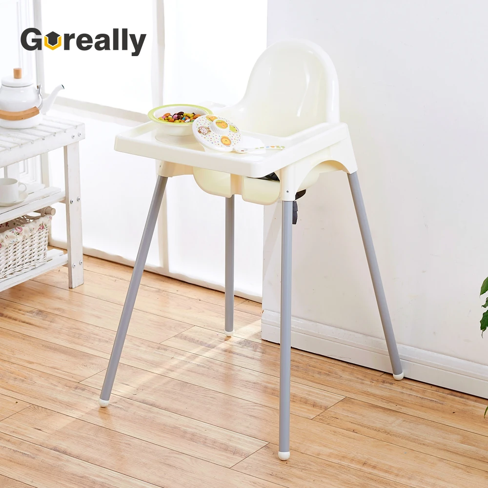 
Easy collapsible plastic high baby chair for restaurant feeding 