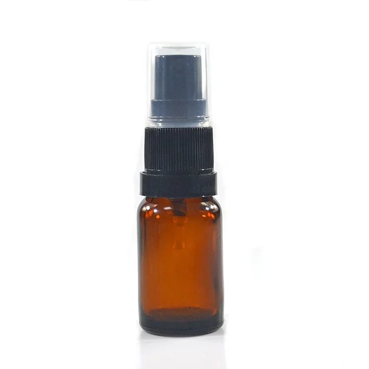 5ml 10ml 15ml 20ml 30ml 50ml 100ml Amber Pump Spray Glass Bottles with Black serum toner dispenser