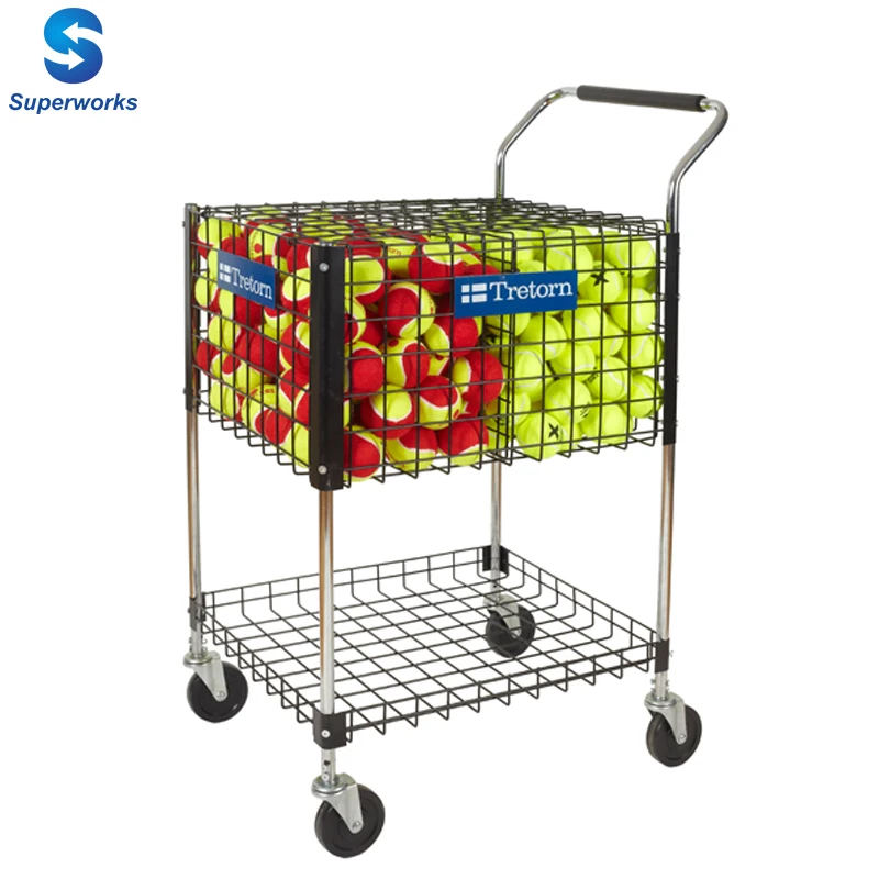 tennis teaching ball carrier ball storage cart holds 325 Balls with 4 wheels