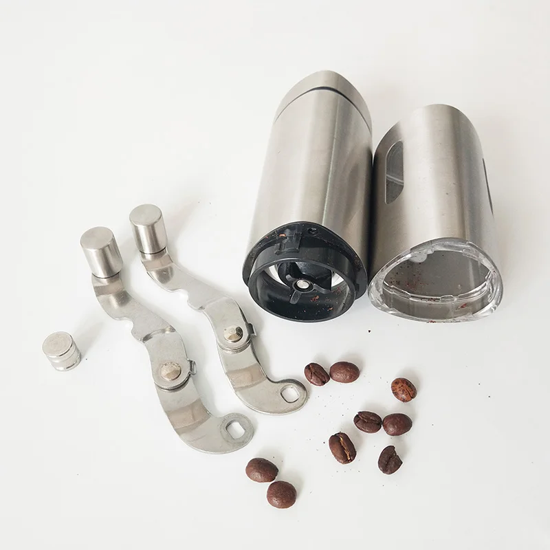 portable stainless steel manual coffee grinder hand coffee mill with ceramic core