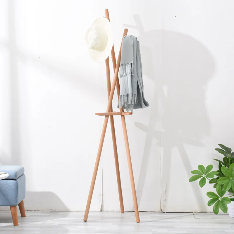 Free Sample  3 wood legs Clothes Hanger Stand Rack