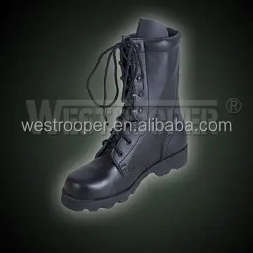 
Leather sole with side zipper comfort cow leather shoes army ranger boots 