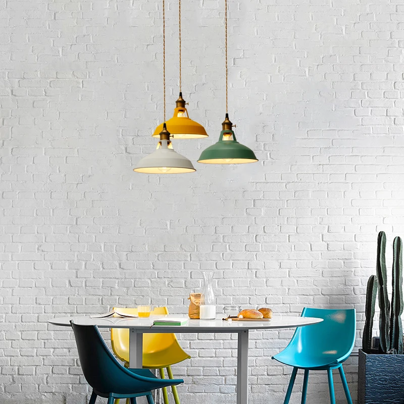 Restaurant lighting decoration  hang gym office dance bar vintage colorful pendant light