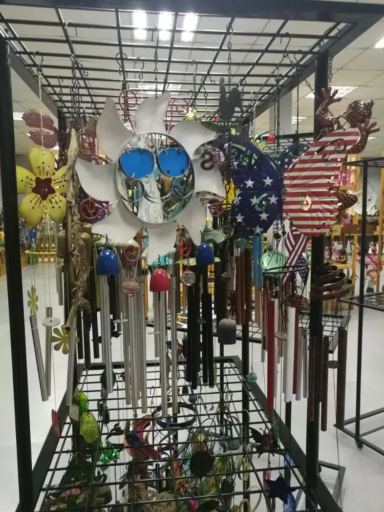 Outdoor metal garden butterfly decoration hanging brass wind bell chimes wedding garden decoration garden supplies decoration