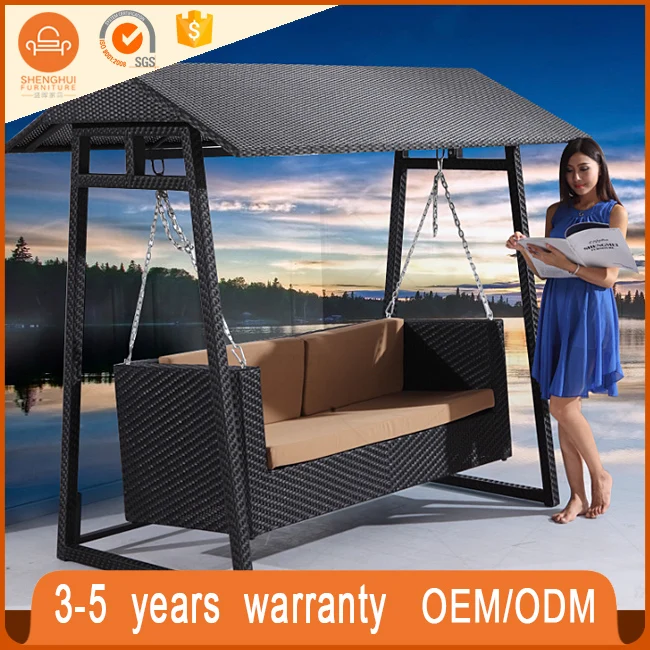 
Leisure Blackswing Chair Garden Swing Hanging Chair Rattan Wicker Hanging Swing Chair With Canopy 
