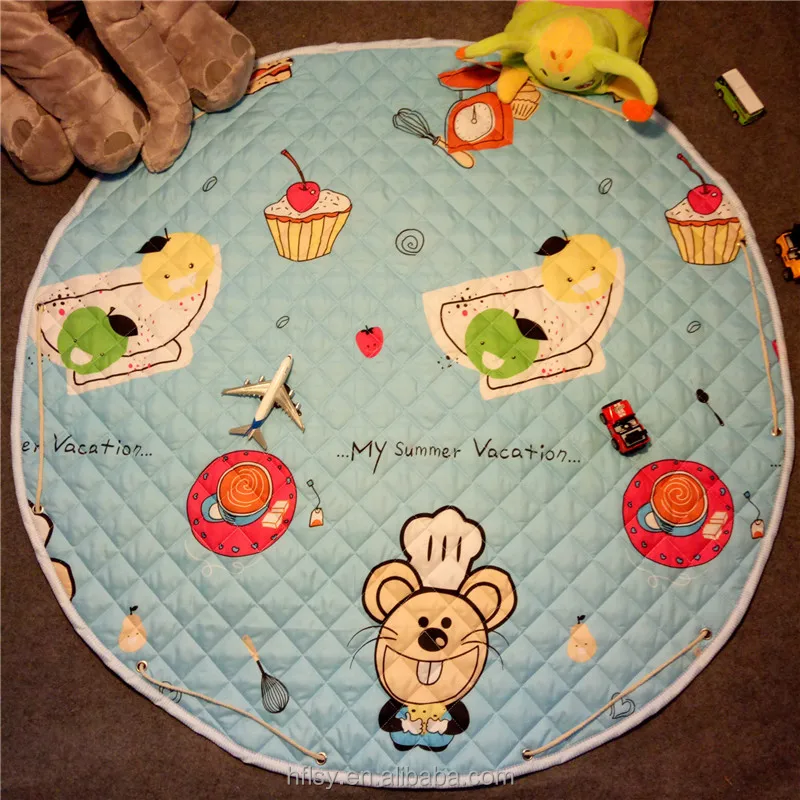 детские игры мат деятельность тренажерный зал большой мягкий Playmat ползать площадку, круглая форма детские коврик хлопок