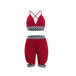 Оптовая продажа, WA8558 женский сексуальный укороченный топ на бретелях-спагетти и мини-шорты, комплект клубной одежды из двух предметов