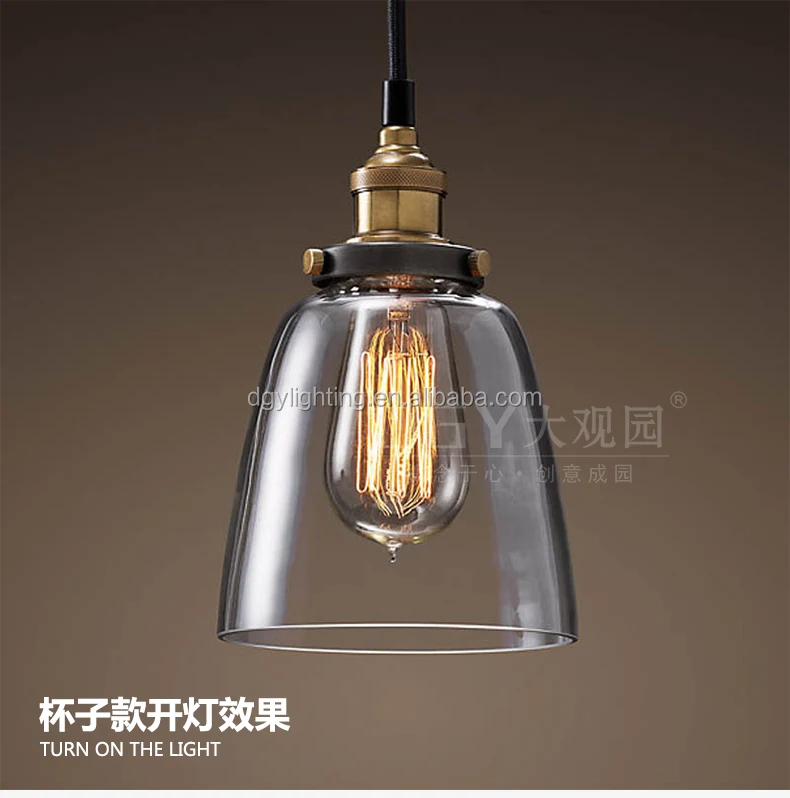 Винтажная промышленная Роскошная подвесная мини-лампа в форме треугольника/круга/полукруга из прозрачного стекла для отеля