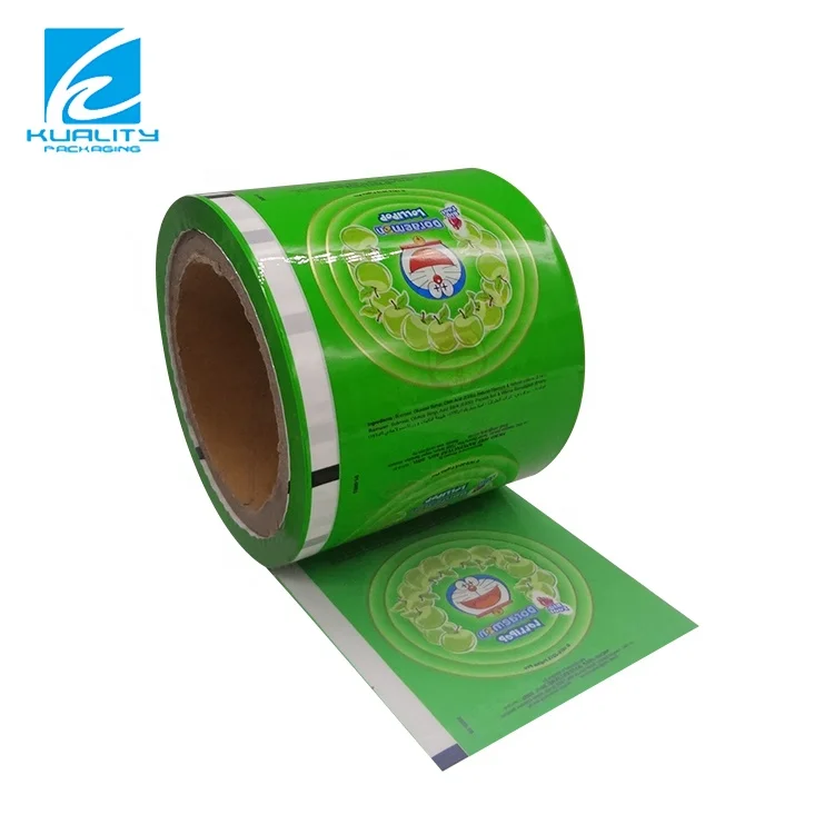 Personalized Printing Colorful Packaging Twist Roll Film Candy Bar Lollipop Wrapper