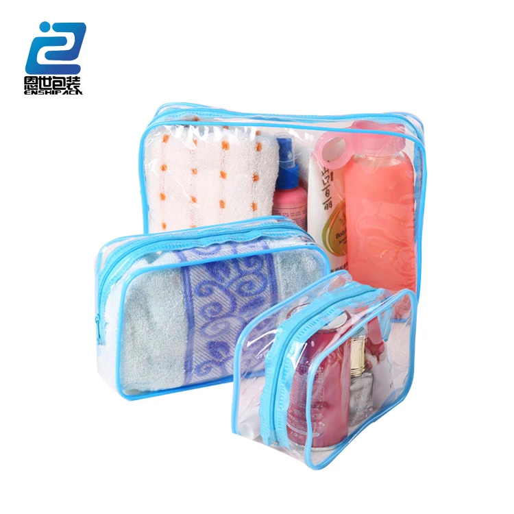 Custom Private Label Waterproof  Toilet Bag Travel Clear PVC Makeup Cosmetic bag