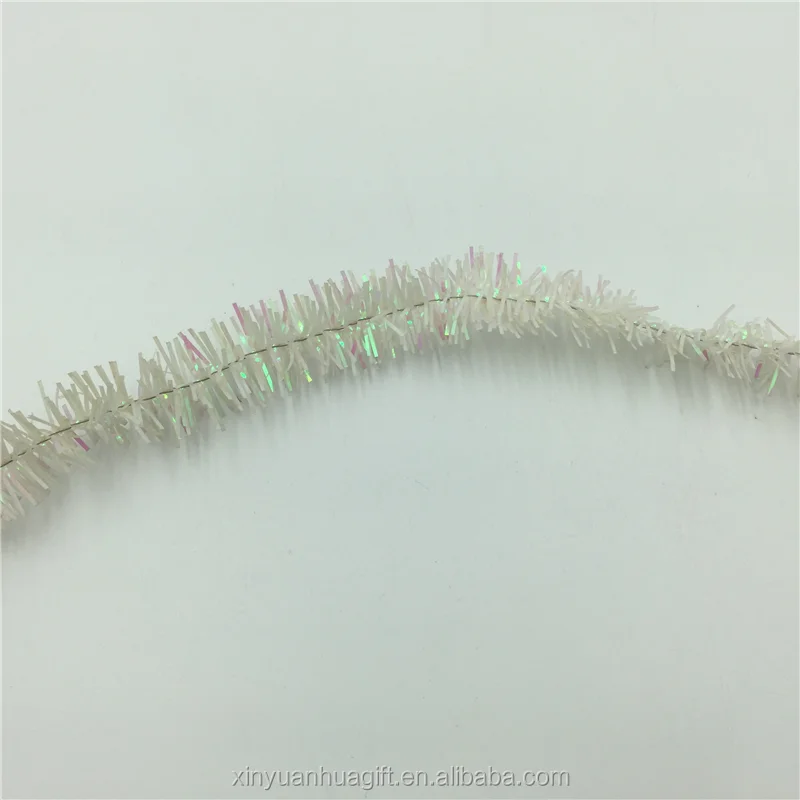 Low Price Christmas Tinsel Strands Decorating Christmas Garland White Garland Christmas