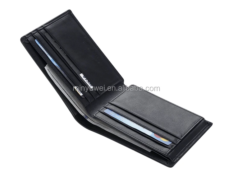 RFID Blocking Mens Leather Wallet ID card holder Bifold Trifold wallet for men