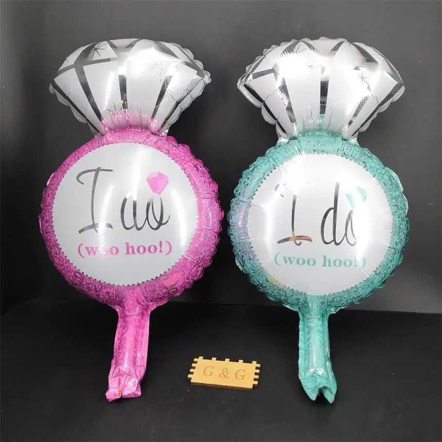 Aluminum foil balloon  for  wedding party diamond ring balloon