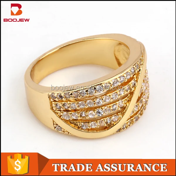 Factory wholesale good price beautiful ladies rings dubai fashion cheap rings real gold plating zircon brass rings