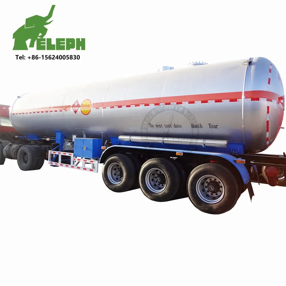 Size Optional Propane Butane Transport Truck Semi Tank Trailer LPG  Gas Tank for Zimbabwe