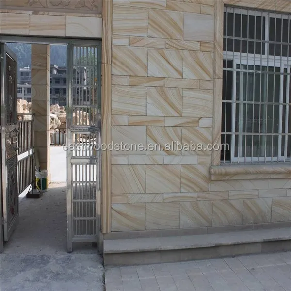 Yellow teakwood sandstone tiles for decoration