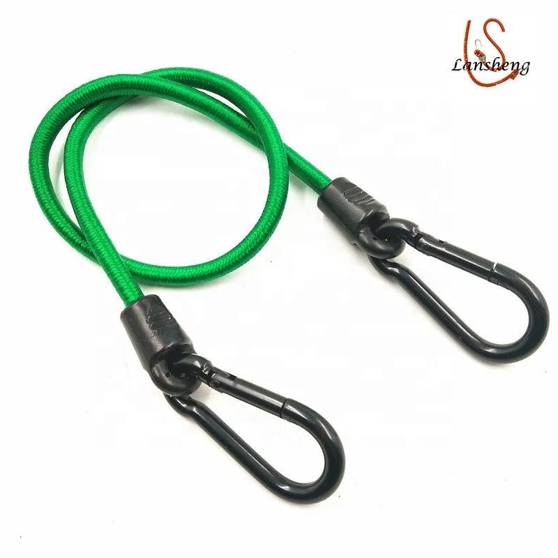 9mm Strong Elasticity High Wear Resistance Round Rubber Rope With Safety Hook