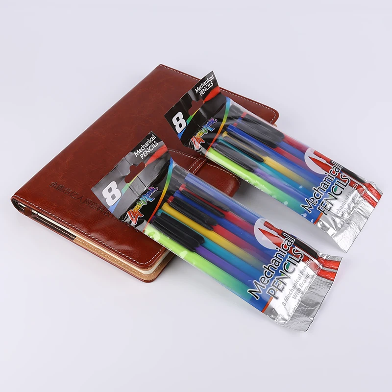 Hexagonal mechanical pencils Suitable for America market The supermarket sale cheap plastic pencil customized logo with eraser