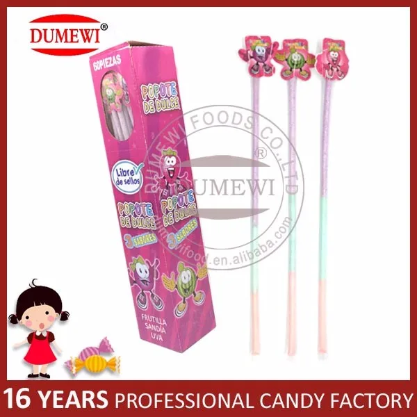 3 in 1 Mixed Fruit Flavors CC Stick Sour Powder Candy