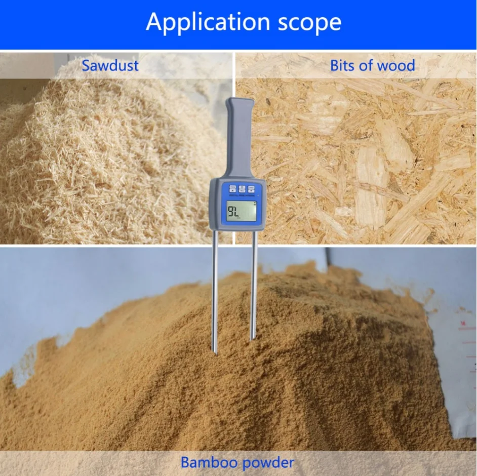 Manufacturer professional Wood Sawdust Powder Hay Bale Peat Moisture Meter hygrometer TK100W
