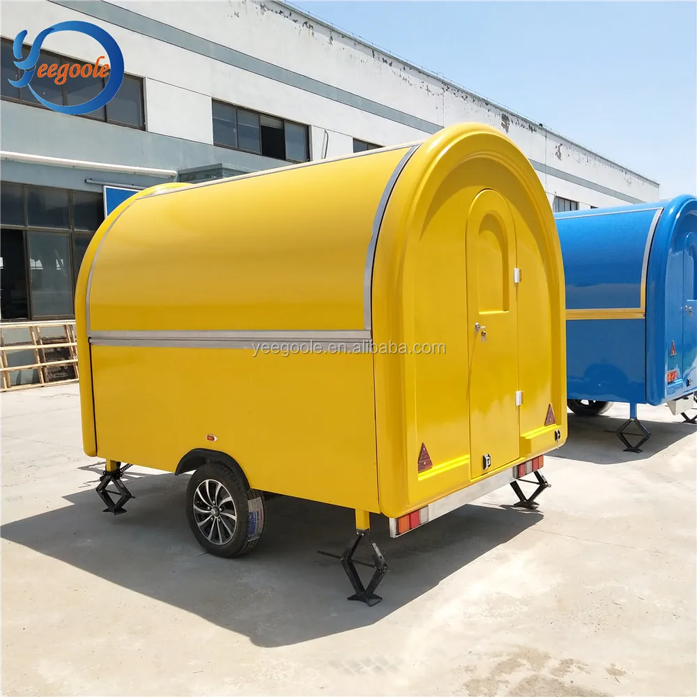 Mobile Food Cart / Fibreglass Mobile Cooking & Coffee Catering Van Trailer