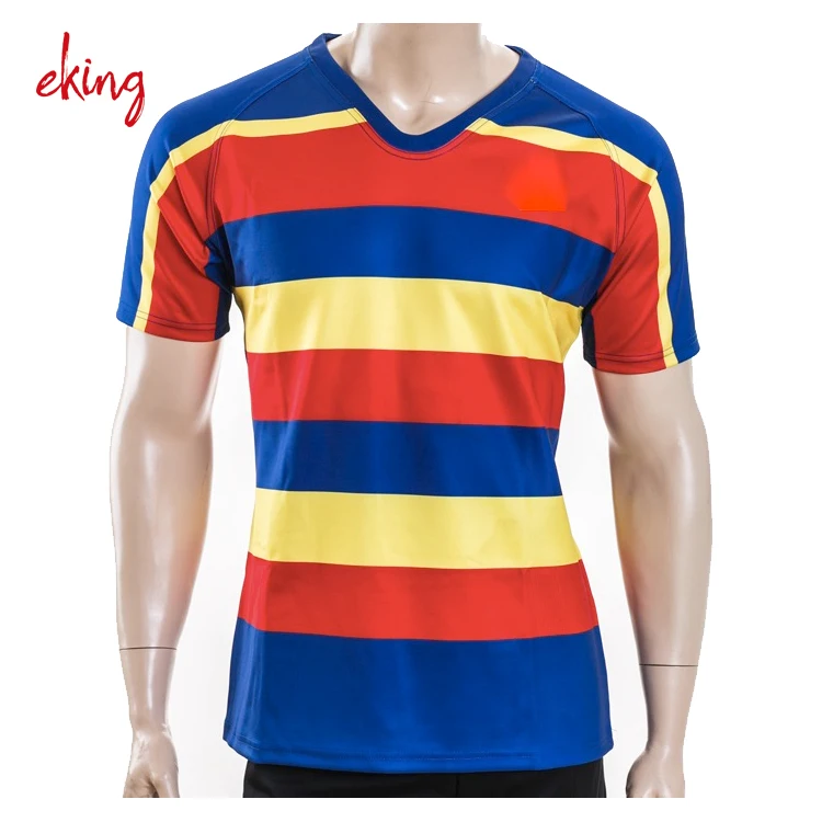 Wholesale Cheap Custom Designs Sublimation Rugby Shirt Team Set Football Plain Poland Spandex Rugby Practice Jersey Uniform