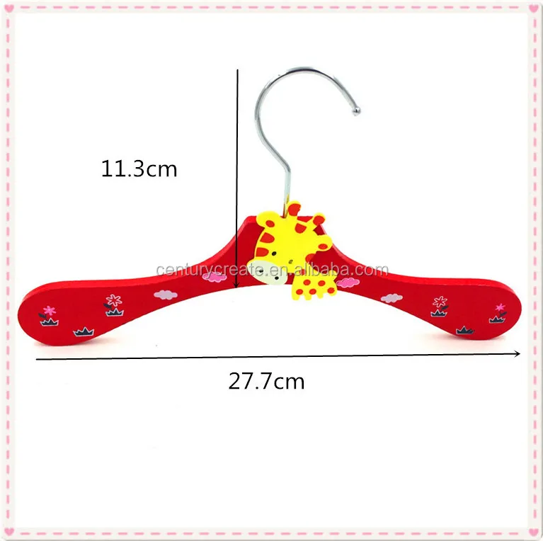 New Design Cartoon cute Wooden hanger for Children Clothes