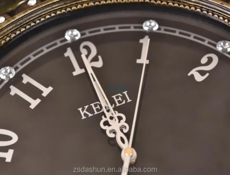 wall clocks antique gold resin metal clock couple deer