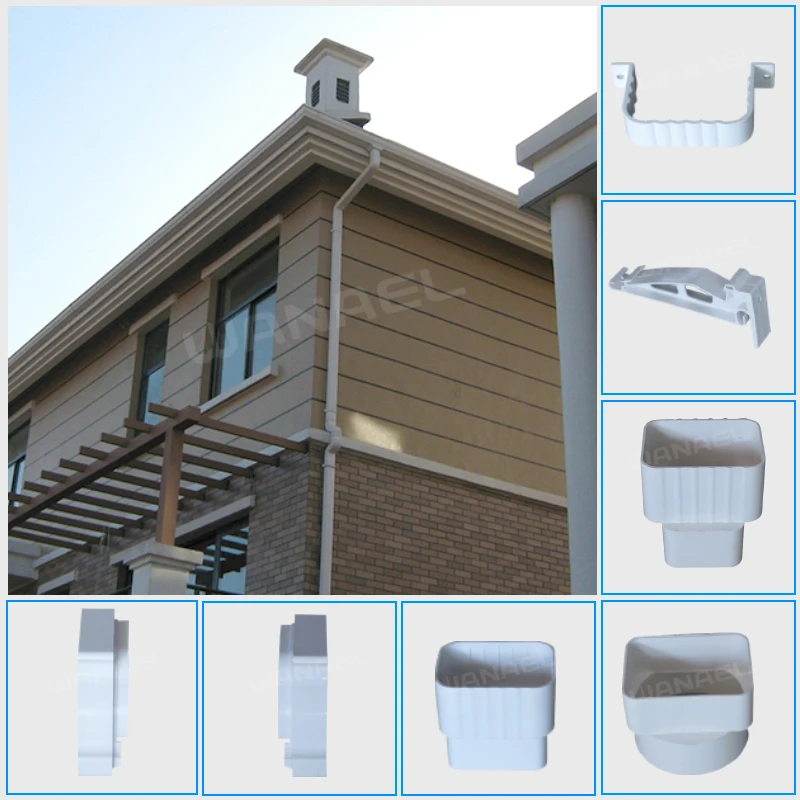 
Wanael Roofing Collect PVC Gutter In GuangZhou PVC Elbow And Tee Pipe Fittings 