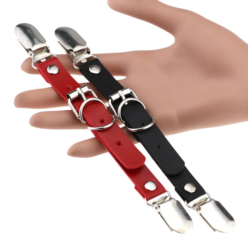 
Punk Women Sexy Leather Adjustable Leg Stockings Garter Duckbill Garter Belt Clip 