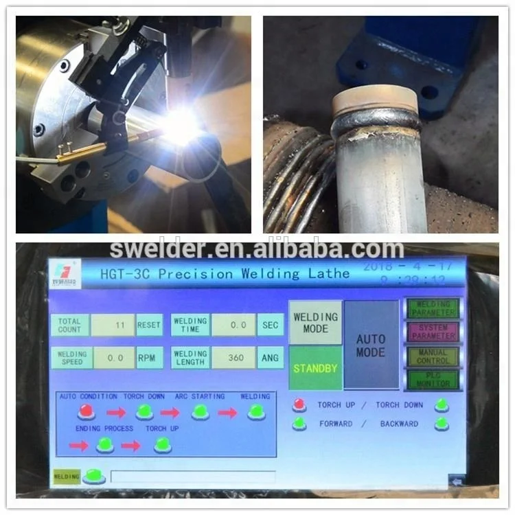automatic PLC controlled precision welding lathe tube welder