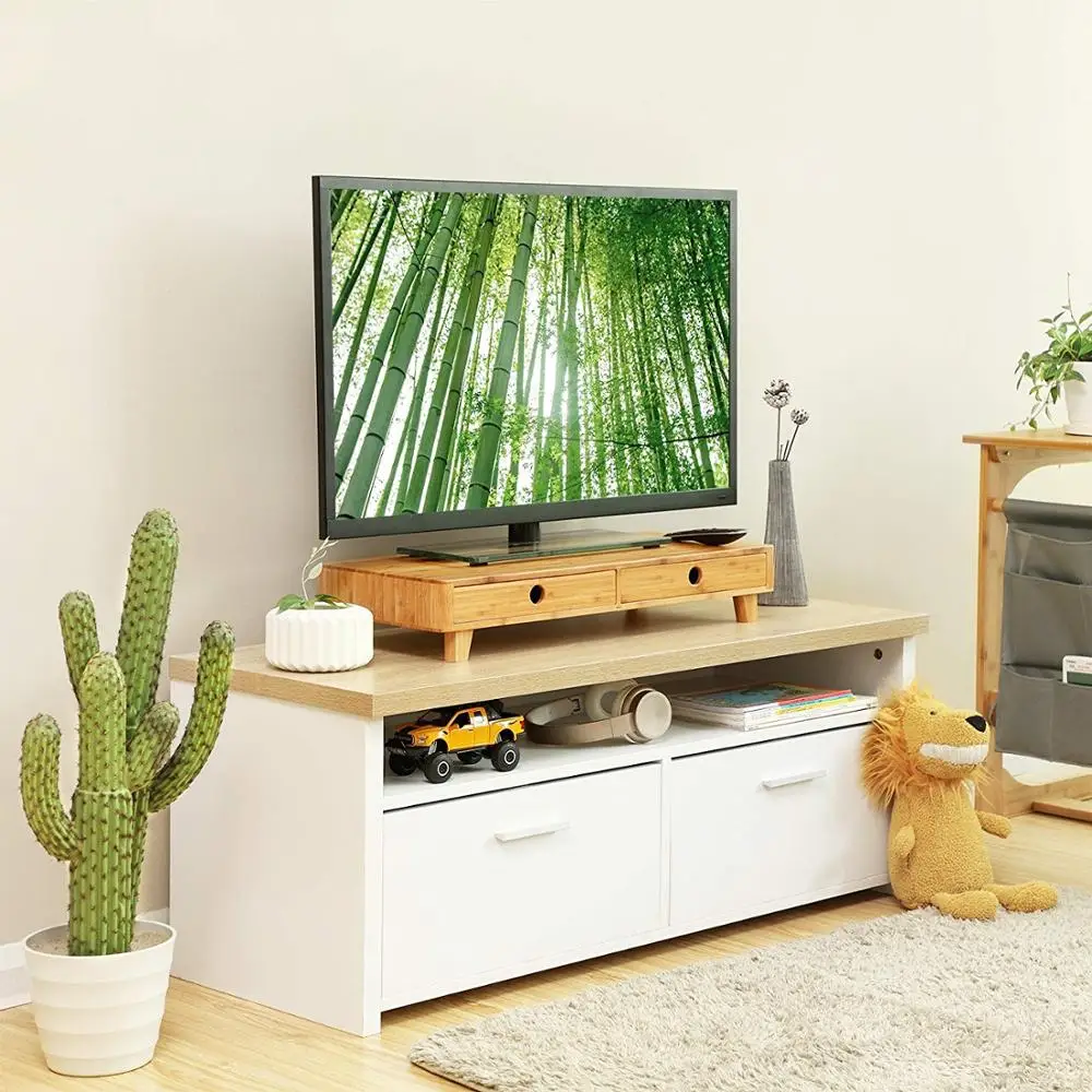 China Supplier bamboo wood monitor stand