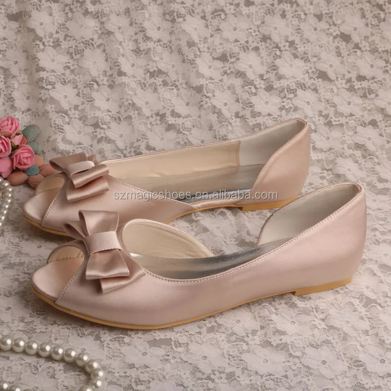 (22 Colors)Brand Name Plain Flat Bridal Shoes