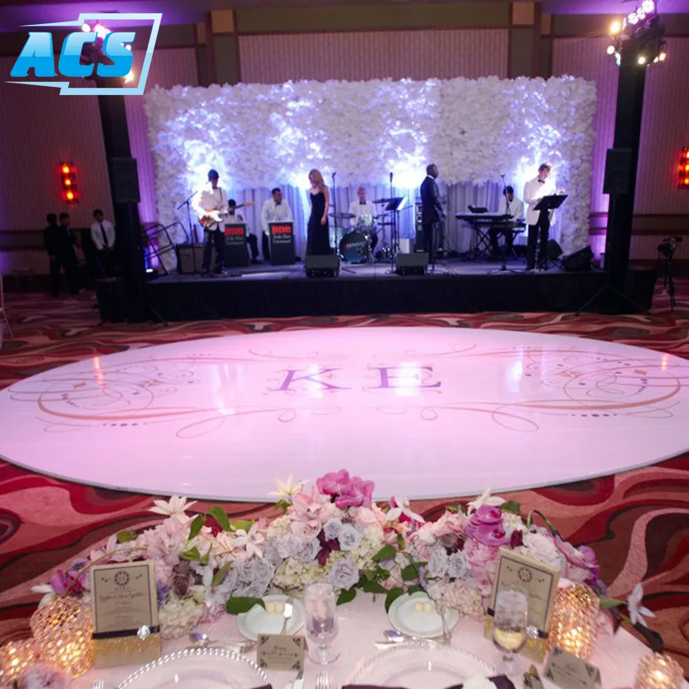 Wedding laminate portable white round dance floors for sale
