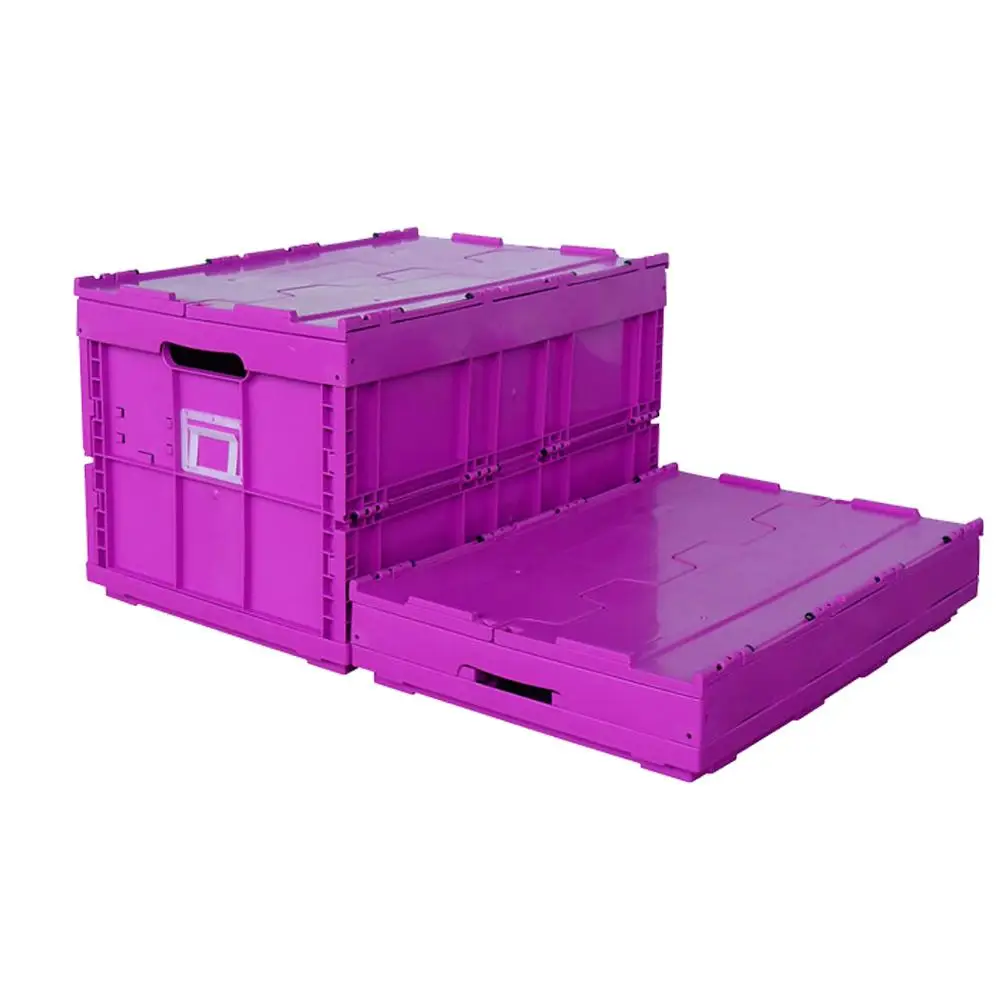 70 litre plastic crate solid box plastic material moving crate foldable container storage tool storage plastic crates orange