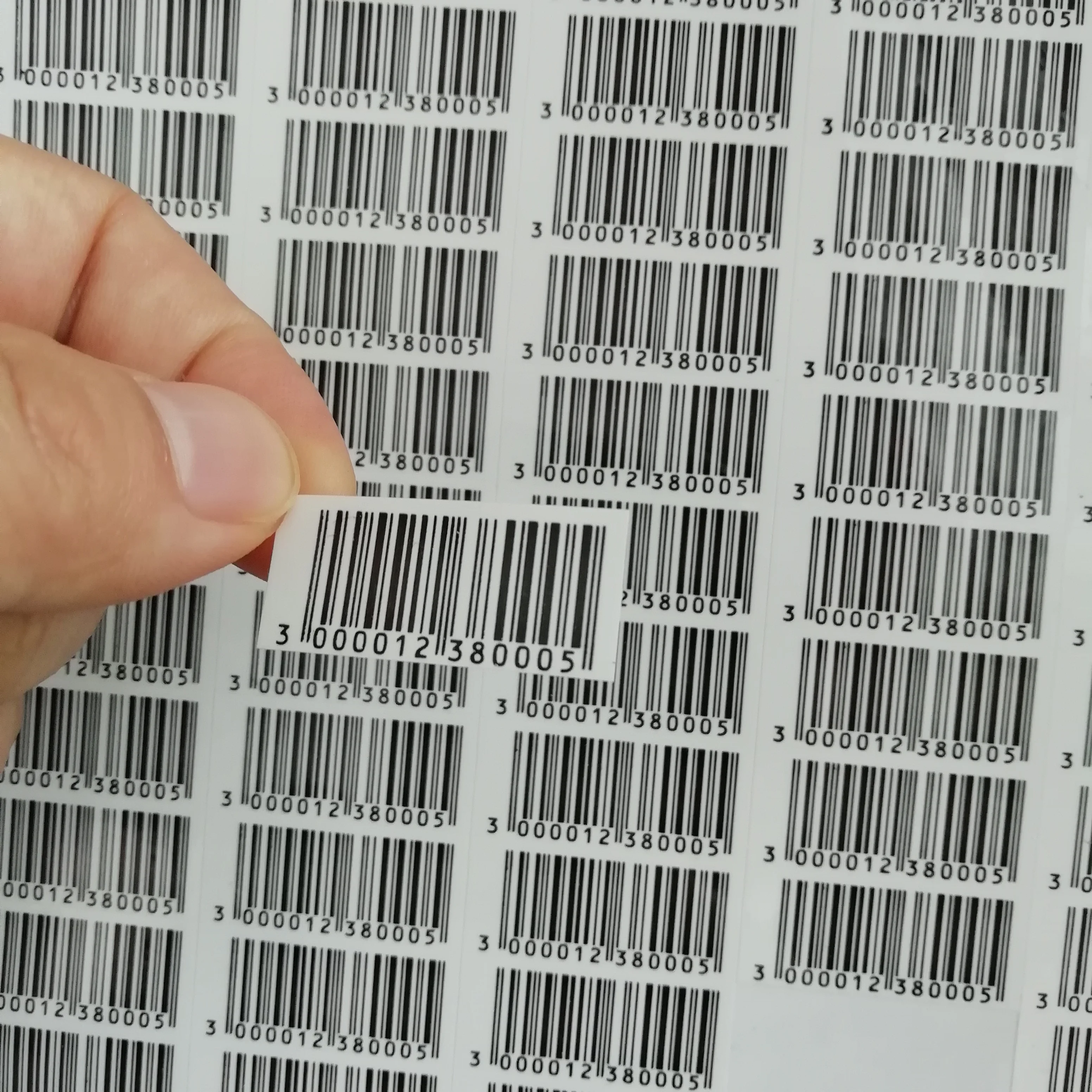 Guangzhou custom high quality self-Adhesive barcode price barcode sticker /label with serial number printing