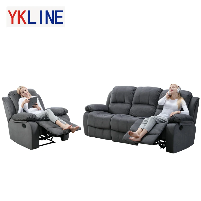 Wholesale 3 Seater Fabric Furniture Sectional Living Room Recliner Sofa set,Fabric Recliner Sofa Sets