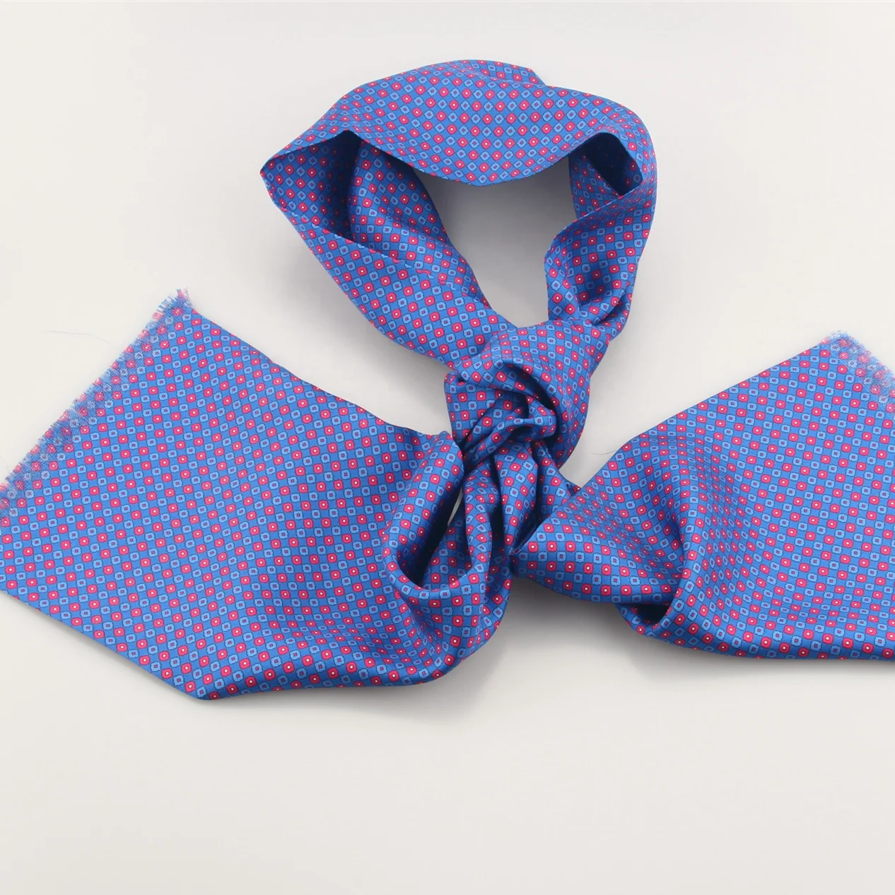 Man Fashion Purple Paisley Floral 100% Pure Silk Woven Scarf Screen Printing