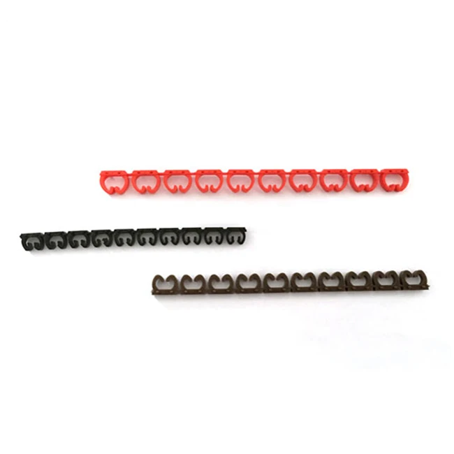 POM 0-9 Coded plastic cable marker factory manufacture 1.5mm 2.5mm 4mm 6mm electrical wire tags numbering clip on cable marker