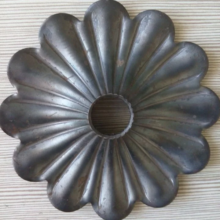 95mm 3mm wholesale wrought iron decoration flowers and leaves components elements